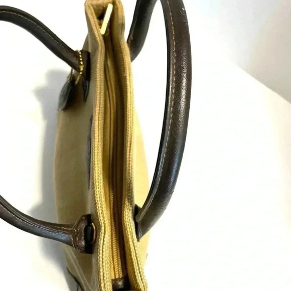 Stone Mountain Woven Straw Brown Leather Trim Handbag Small Purse Hand-held - Picture 7 of 15